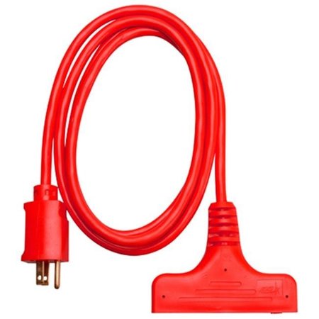 MASTER ELECTRONICS Master Electrician 04004ME 6 ft. Red 3 Outlet Extension Cord 472837